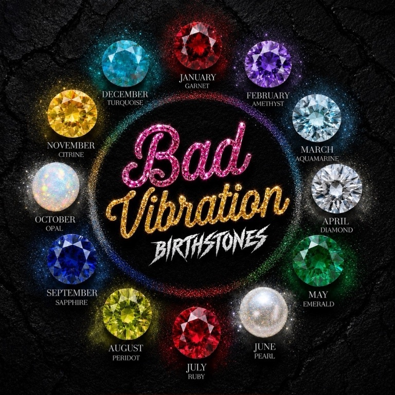 Bad Vibration Birthstones Series